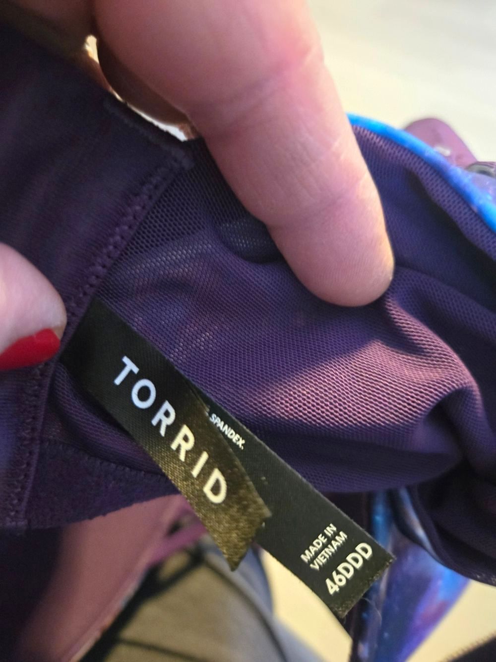 Torrid Galaxy Cosmo Plunge Bra Size 46DDD (46F) - Picture 4 of 6